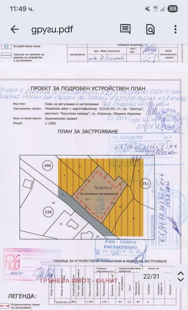 Продава ПАРЦЕЛ, гр. Априлци, област Ловеч
