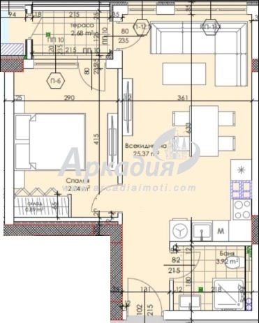 Satılık  1 yatak odası Plovdiv , Trakiya , 66 metrekare | 63710701