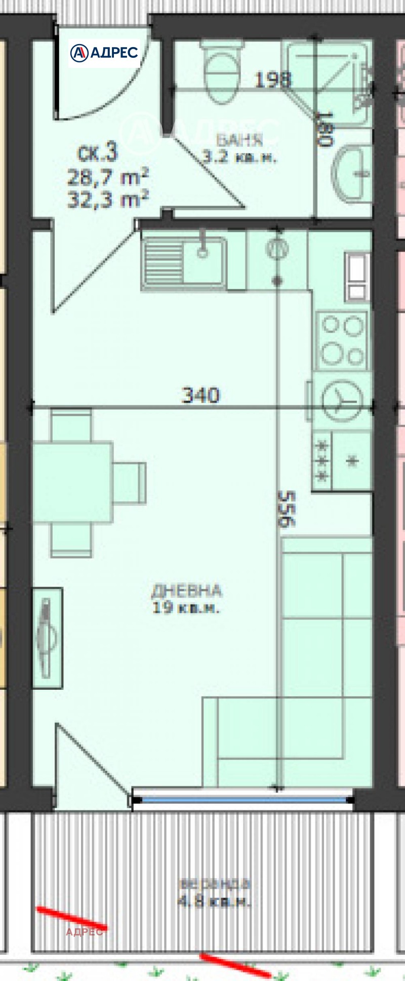 Te koop  Studio Varna , Vazrazjdane 4 , 33 m² | 76857516 - afbeelding [4]
