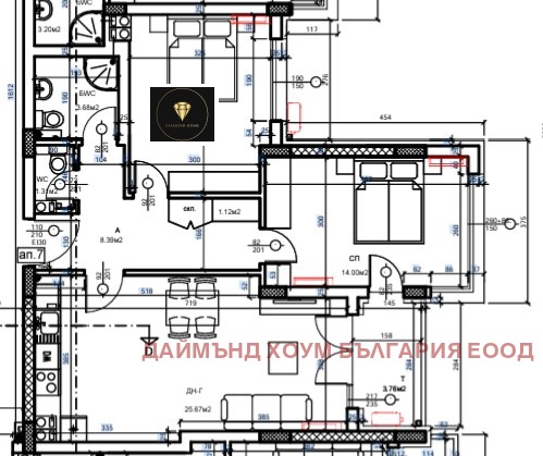 Myytävänä  2 makuuhuonetta Plovdiv , Hristo Smirnenski , 104 neliömetriä | 89083639 - kuva [3]