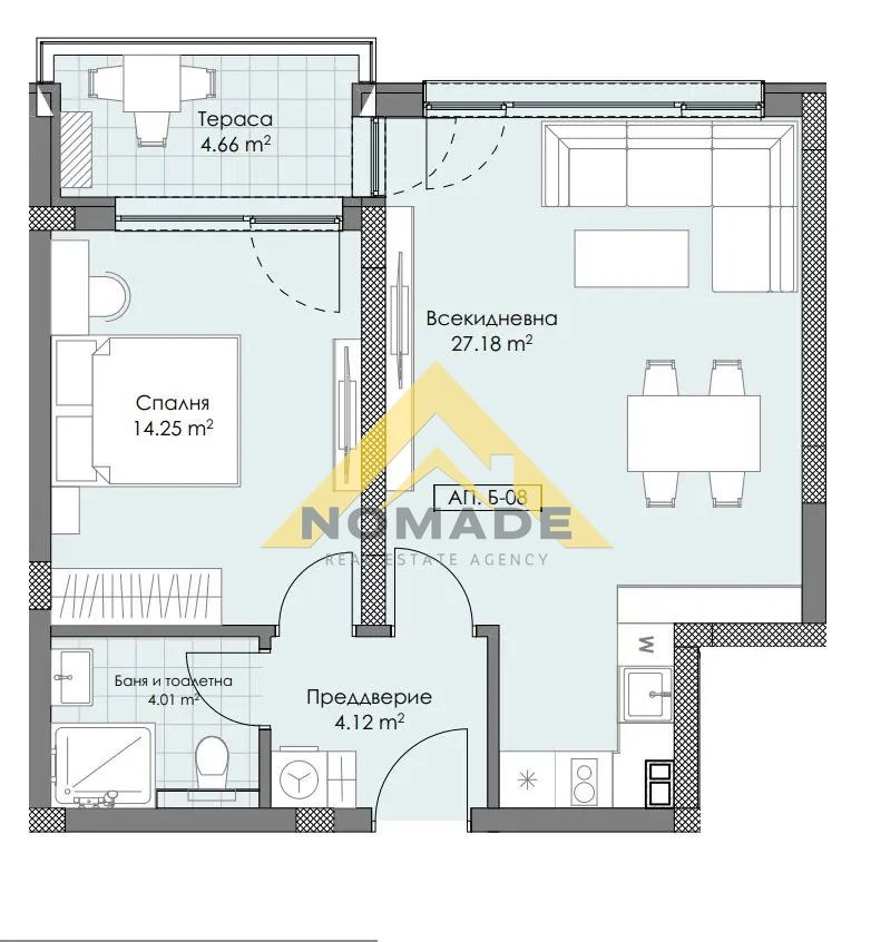 Продава 2-СТАЕН, гр. Пловдив, Остромила, снимка 7 - Aпартаменти - 48716206