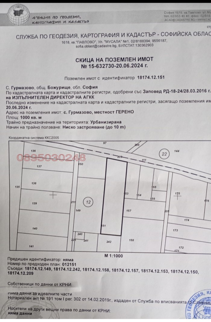 Продава ПАРЦЕЛ, гр. Божурище, област София област, снимка 4 - Парцели - 55070614