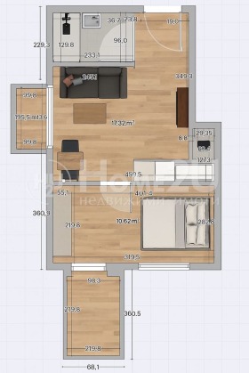 1 slaapkamer Ljatno kino Trakija, Varna