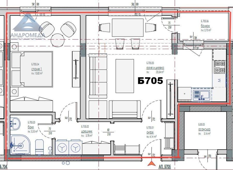 Zu verkaufen  1 Schlafzimmer Plewen , Schirok zentar , 70 qm | 26813621 - Bild [4]