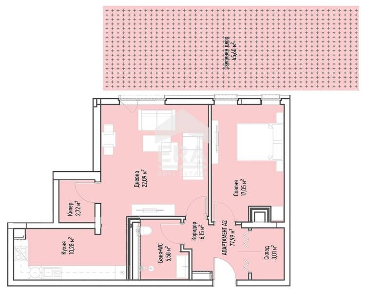 Продаја  1 спаваћа соба Софија , Младост 4 , 95 м2 | 33355319 - слика [4]