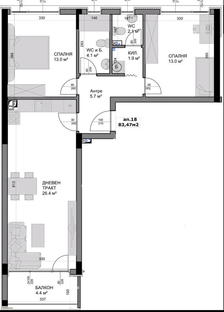 Продава  3-стаен град Варна , Владислав Варненчик 1 , 97 кв.м | 87621575 - изображение [2]