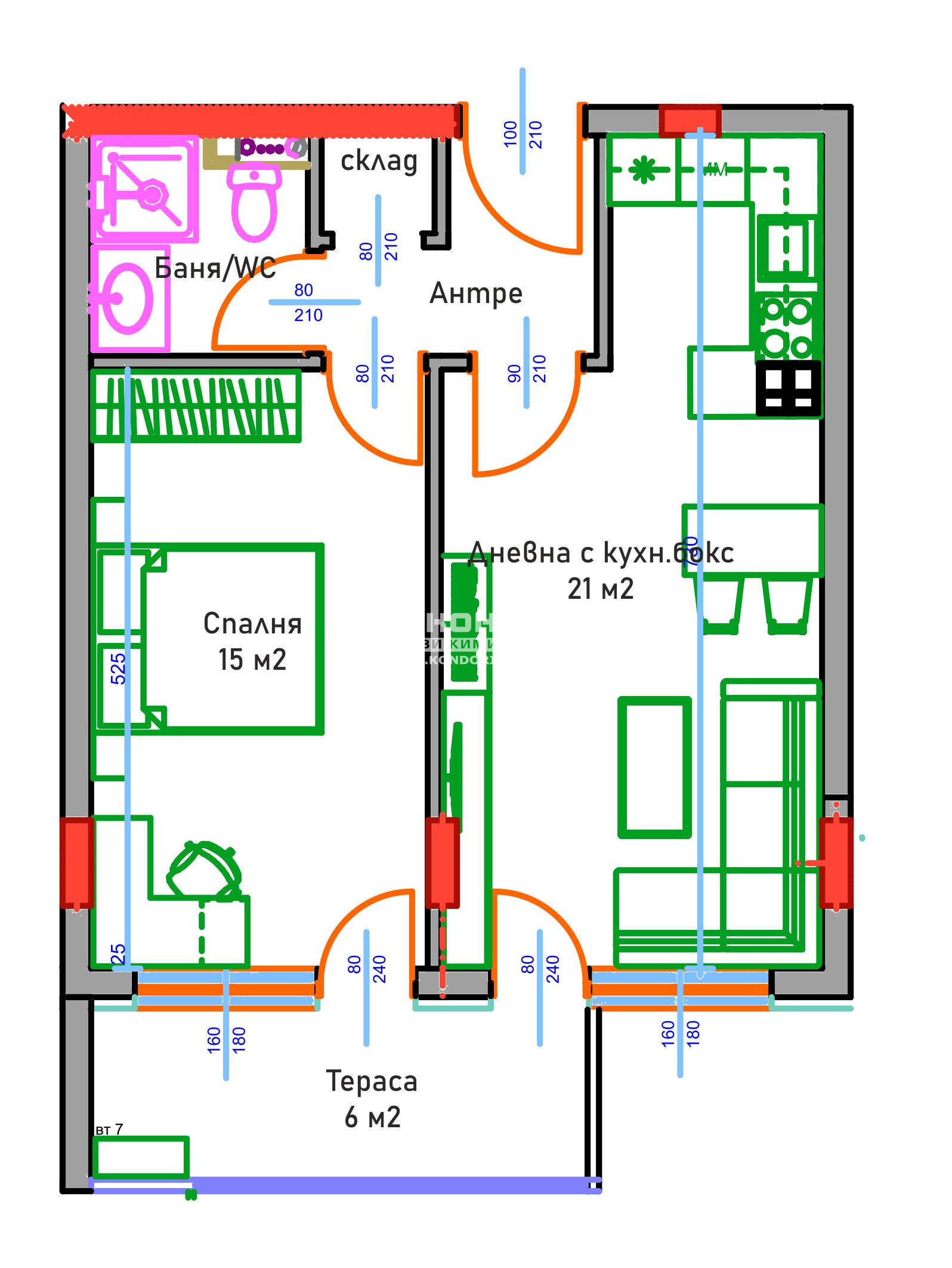 Продава 2-СТАЕН, гр. Пловдив, Кършияка, снимка 2 - Апартаменти - 49168843