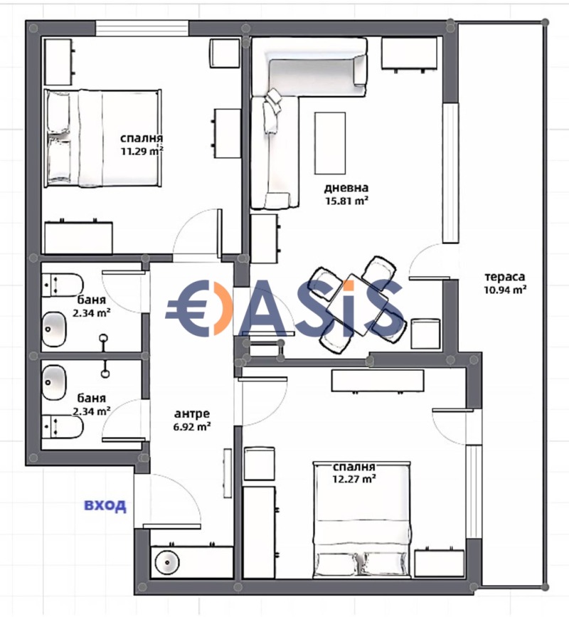 Satılık  2 yatak odası bölge Burgaz , Primorsko , 71 metrekare | 22320078 - görüntü [13]