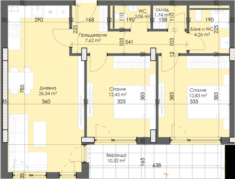 Te koop  2 slaapkamers Plovdiv , Trakija , 110 m² | 25161362 - afbeelding [2]