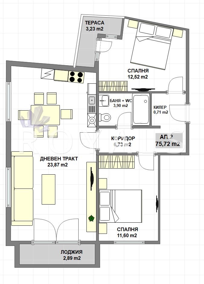 Продава  3-стаен град Варна , Гръцка махала , 88 кв.м | 32239702 - изображение [2]