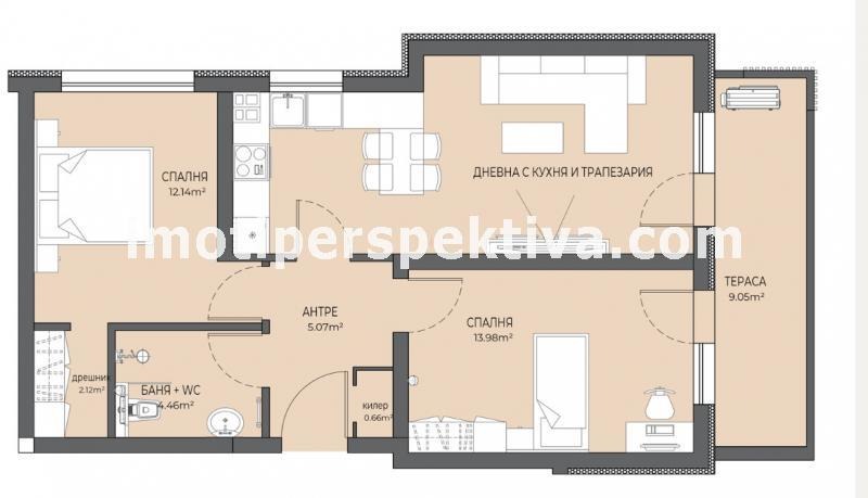 Zu verkaufen  2 Schlafzimmer Plowdiw , Kjutschuk Parisch , 96 qm | 45607193 - Bild [10]