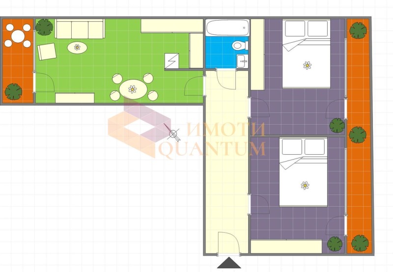 Zu verkaufen  2 Schlafzimmer Warna , Okraschna bolniza-Generali , 90 qm | 59658646 - Bild [3]