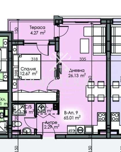 Te koop  1 slaapkamer regio Boergas , Izgrev , 65 m² | 75800043 - afbeelding [2]