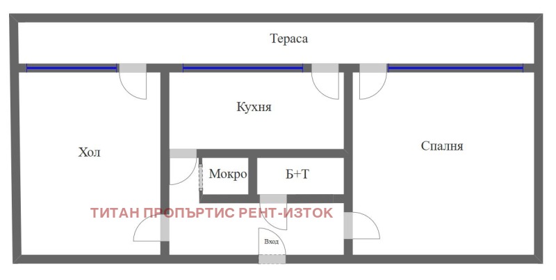 Till salu  1 sovrum Burgas , Slaveikov , 60 kvm | 81030825 - bild [3]