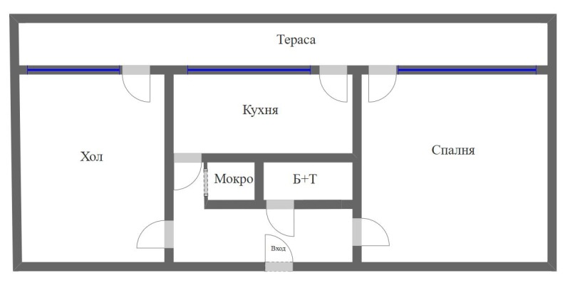 Te koop  1 slaapkamer Burgas , Slavejkov , 60 m² | 81030825
