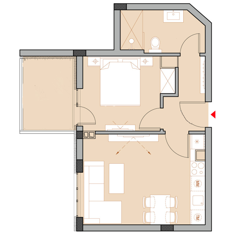 Til salgs  1 soverom Sofia , Mladost 4 , 61 kvm | 34969545 - bilde [2]