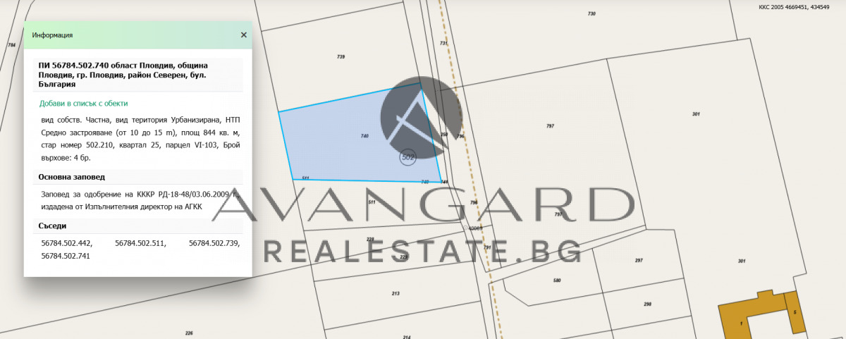 Продава ПАРЦЕЛ, гр. Пловдив, Кършияка