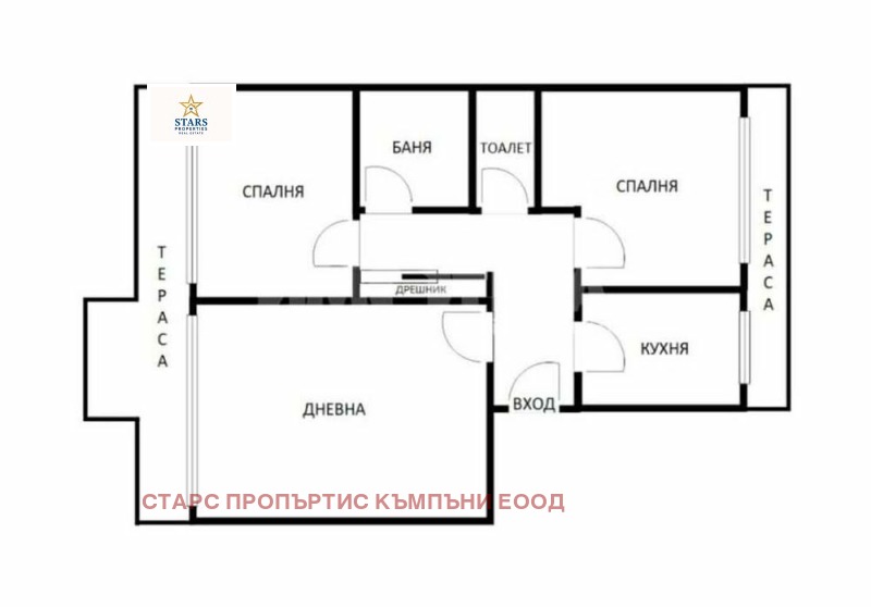 Продава 4-СТАЕН в град Варна, Чайка - 89 кв.м / 215 000 € » 420 503.45 лв., СТАРС ПРОПЪРТИС КЪМПЪНИ ЕООД