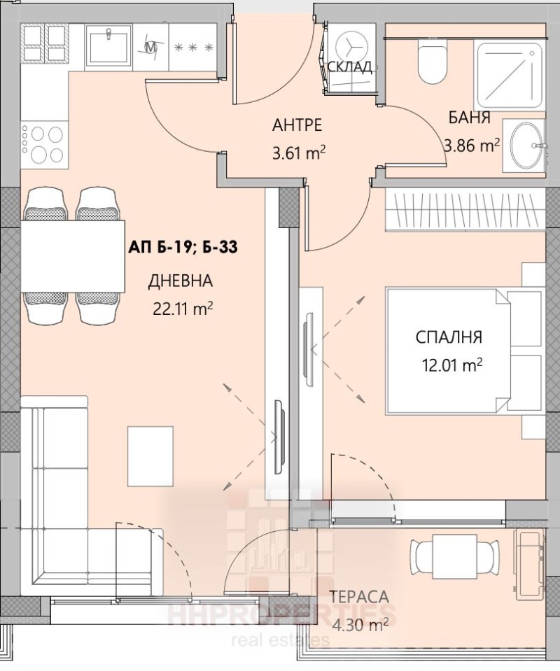 Zu verkaufen  1 Schlafzimmer Plowdiw , Ostromila , 64 qm | 29806310 - Bild [2]