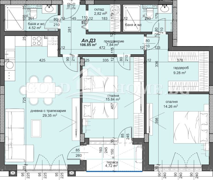 Продава 3-СТАЕН, гр. Пловдив, Тракия, снимка 4 - Aпартаменти - 46704495