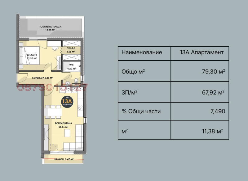Te koop  1 slaapkamer Pleven , Druzjba 1 , 79 m² | 76244532 - afbeelding [4]