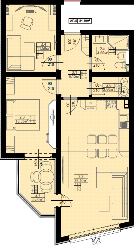 Продава  3-стаен град Благоевград , Широк център , 96 кв.м | 38742432 - изображение [7]