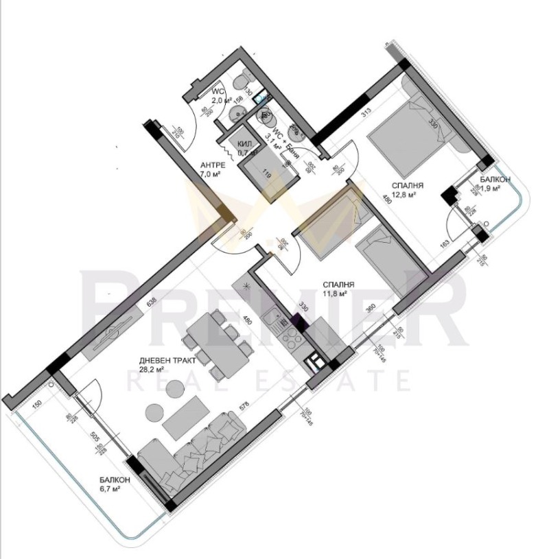 Na sprzedaż  2 sypialnie Warna , Wladislaw Warnenczik 1 , 103 mkw | 39110159 - obraz [10]