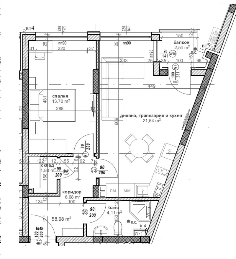 Продава  2-стаен град Велико Търново , Картала , 63 кв.м | 46713141 - изображение [4]