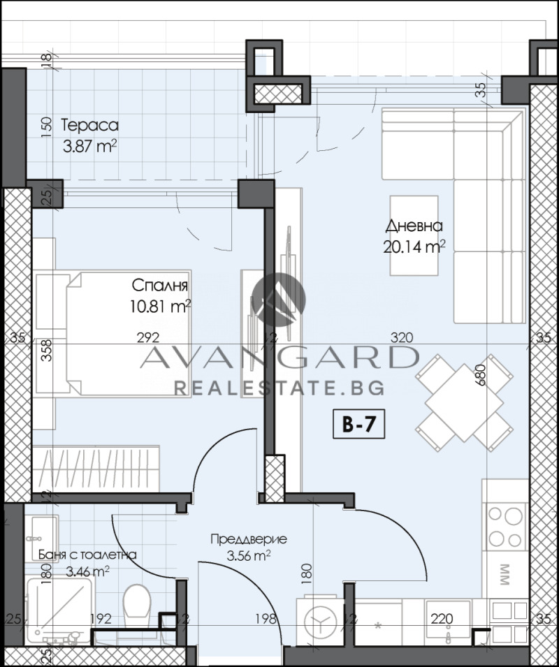 Eladó  1 hálószoba Plovdiv , Karsijaka , 61 négyzetméter | 59113223 - kép [3]