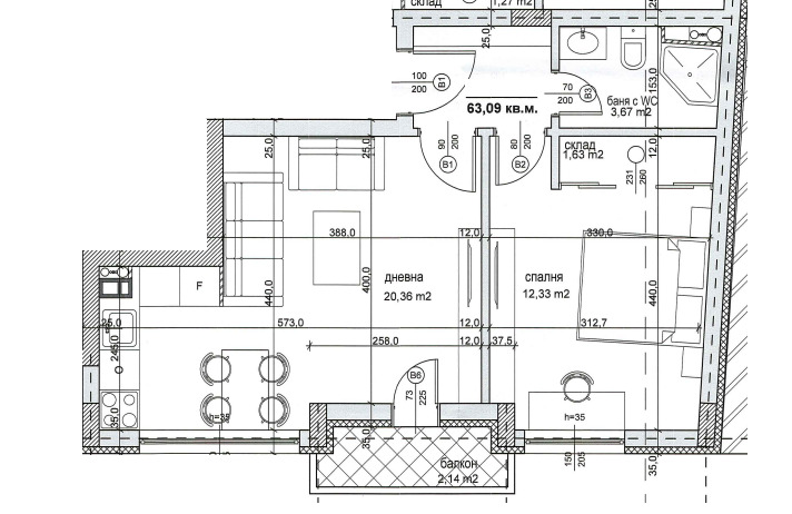 Satılık  1 yatak odası Sofia , Nadejda 4 , 63 metrekare | 32608333 - görüntü [6]