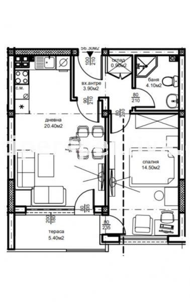 Till salu  1 sovrum Plovdiv , Kjutjuk Parij , 57 kvm | 39932677 - bild [6]