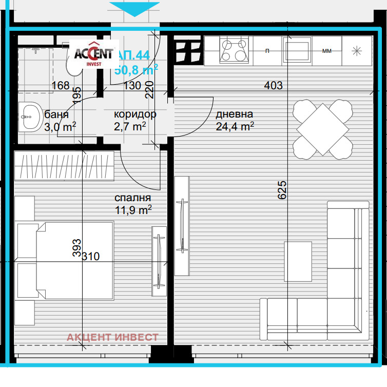 Продава  2-стаен град Варна , Аспарухово , 58 кв.м | 76074652 - изображение [2]