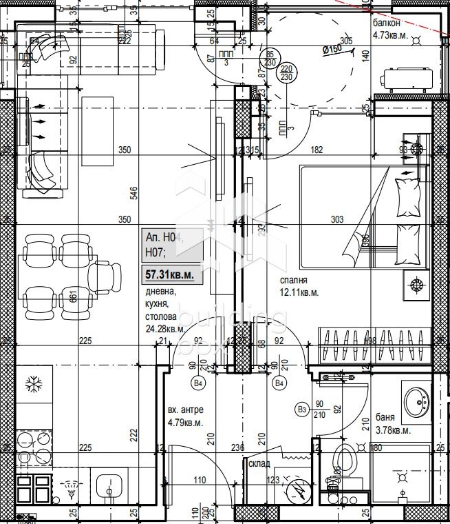 Продава 2-СТАЕН, гр. Пловдив, Христо Смирненски, снимка 2 - Апартаменти - 54344912
