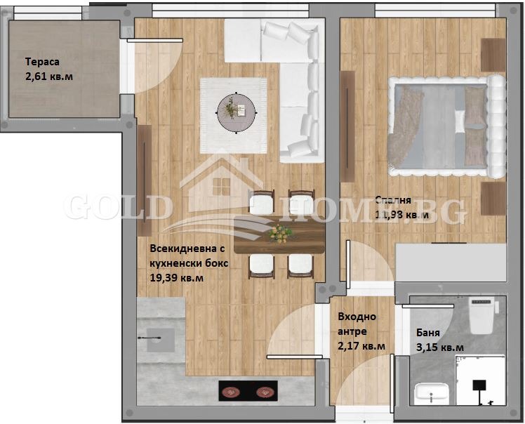 In vendita  1 camera da letto Plovdiv , Hristo Smirnenski , 57 mq | 82502544 - Immagine [2]