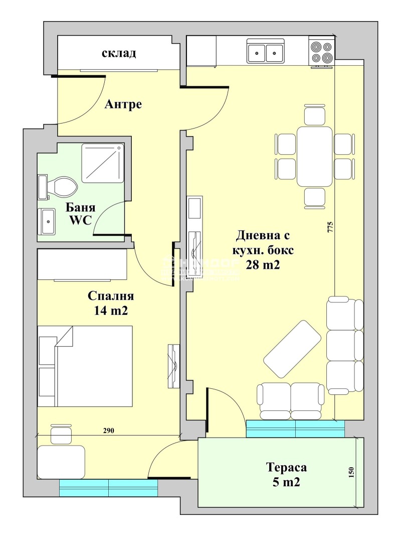 For Sale  1 bedroom Plovdiv , Hristo Smirnenski , 75 sq.m | 24181071 - image [4]