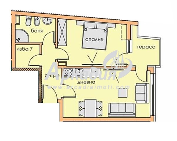 Продается  1 спальня Пловдив , Център , 65 кв.м | 16961561 - изображение [2]