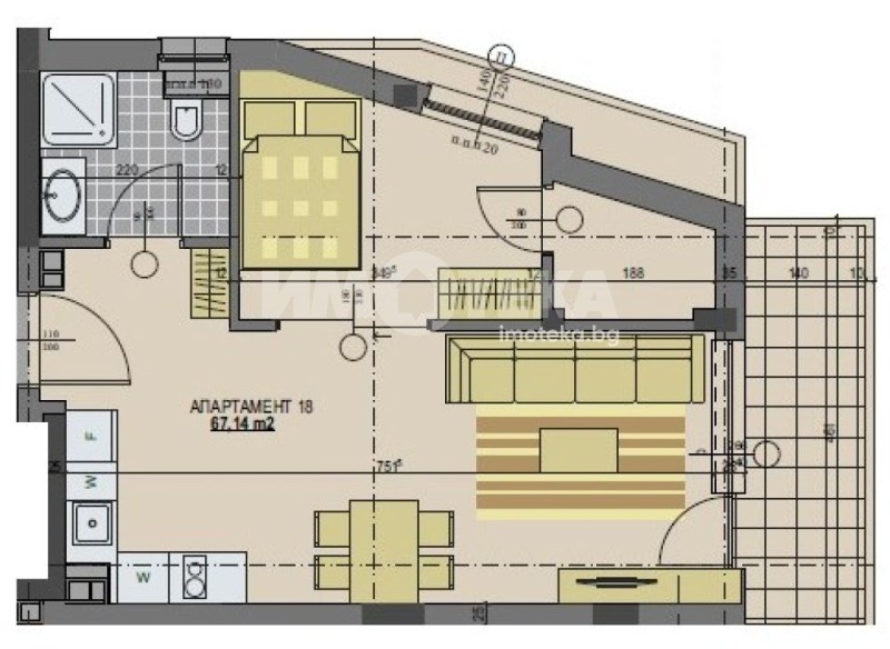 De vânzare  1 dormitor Sofia , Banișora , 67 mp | 60369428 - imagine [4]