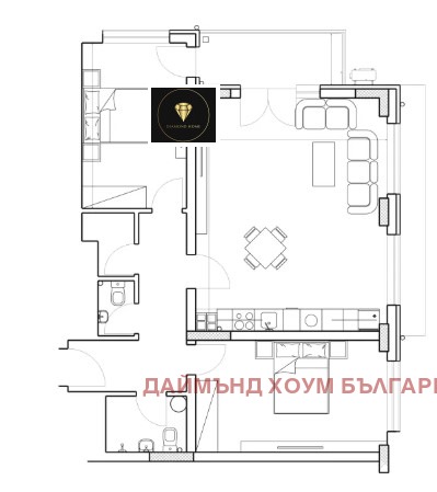На продаж  2 спальні Пловдив , Младежки Хълм , 110 кв.м | 51803879 - зображення [2]