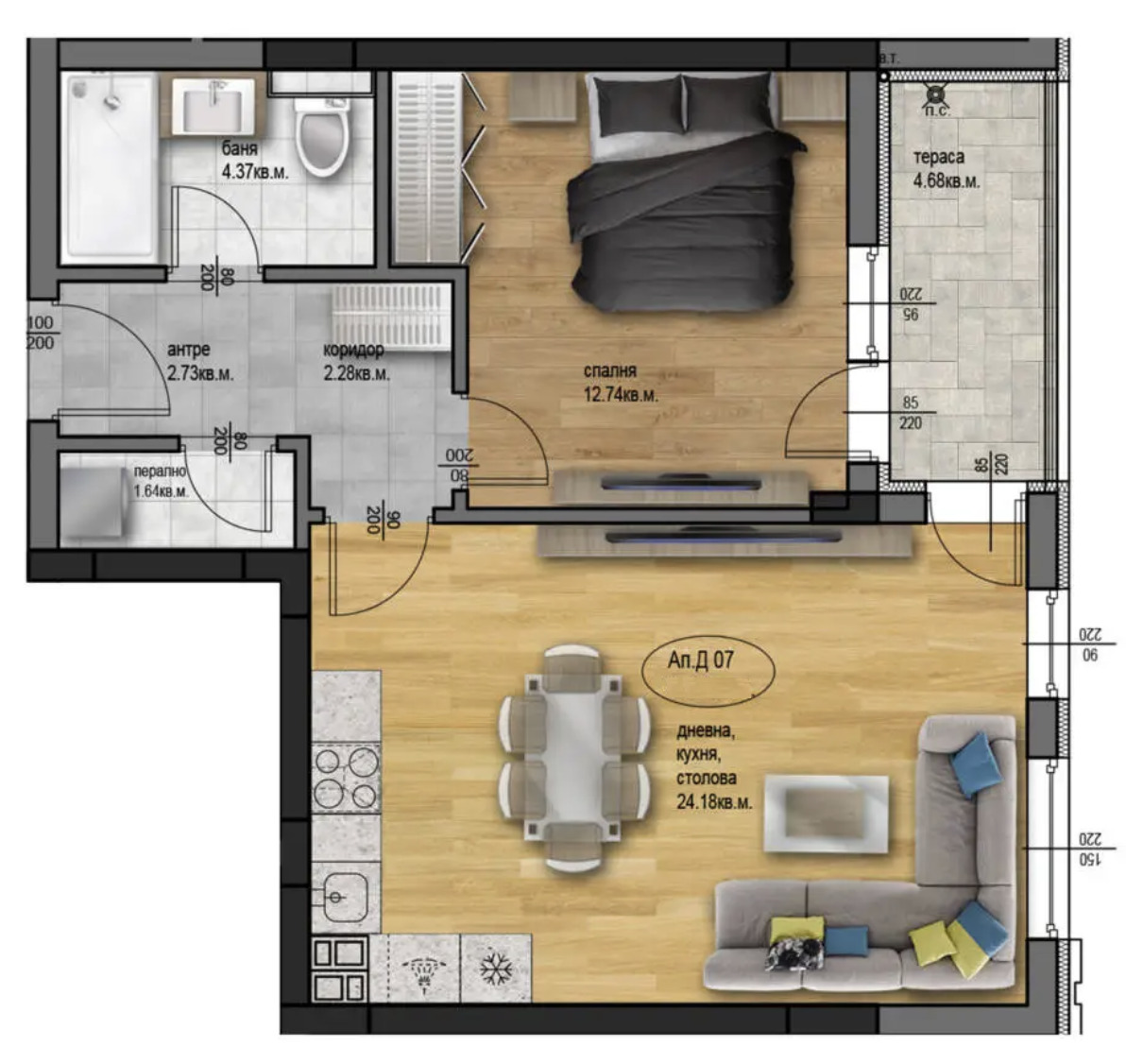 Продава 2-СТАЕН, гр. Пловдив, Остромила, снимка 2 - Апартаменти - 49287504