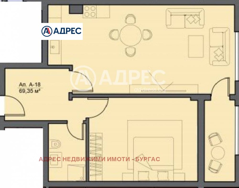 Продава 2-СТАЕН, гр. Бургас, Сарафово, снимка 4 - Aпартаменти - 48045980