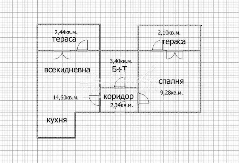 Продается  1 спальня Търговище , Център , 57 кв.м | 40811908 - изображение [9]