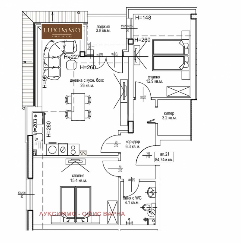 Продава 3-СТАЕН, гр. Варна, Цветен квартал, снимка 3 - Aпартаменти - 49540723