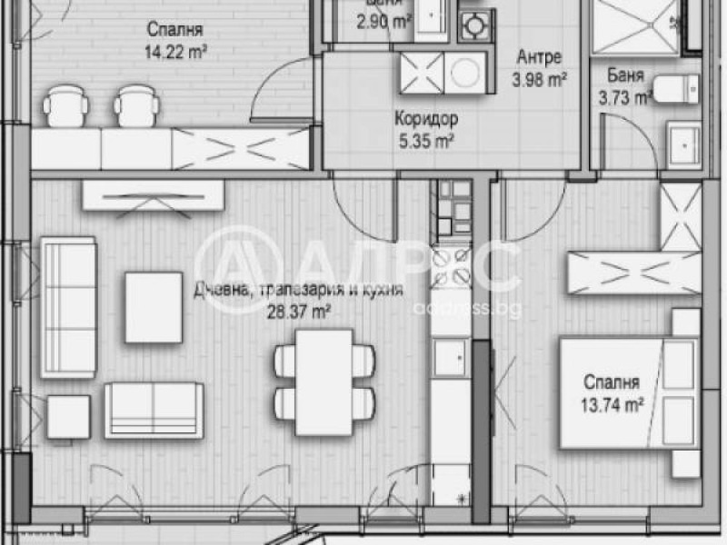 Na prodej  2 ložnice Sofia , Chladilnika , 113 m2 | 89063580