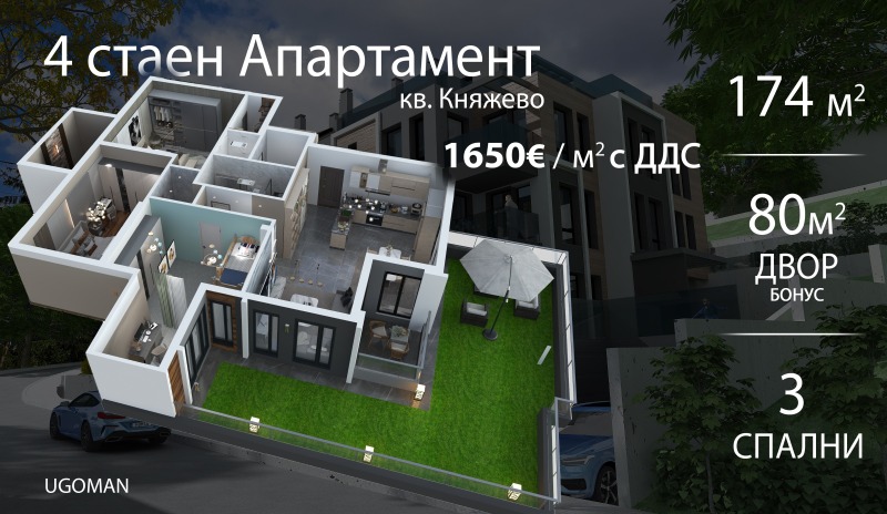 Till salu  2 sovrum Sofia , Knjajevo , 174 kvm | 12930821 - bild [4]