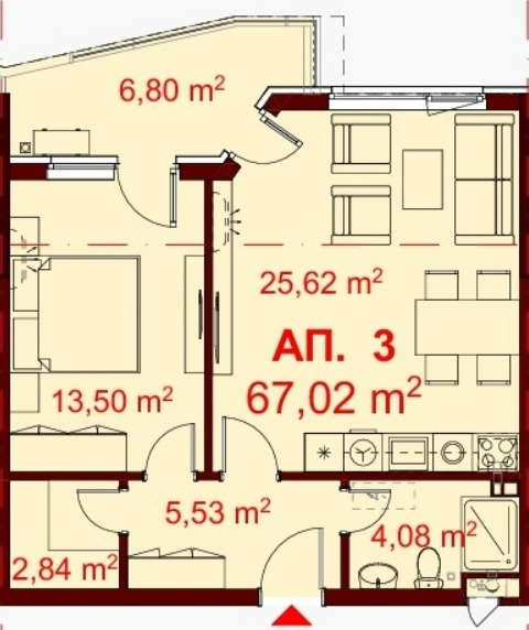 Продава 2-СТАЕН, гр. Бургас, Славейков, снимка 4 - Aпартаменти - 47227201