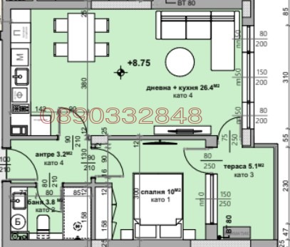 Продава 2-СТАЕН, гр. Стара Загора, Аязмото, снимка 8 - Aпартаменти - 48270084