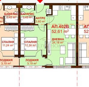 In vendita  1 camera da letto Burgas , Sarafovo , 64 mq | 56253100 - Immagine [2]