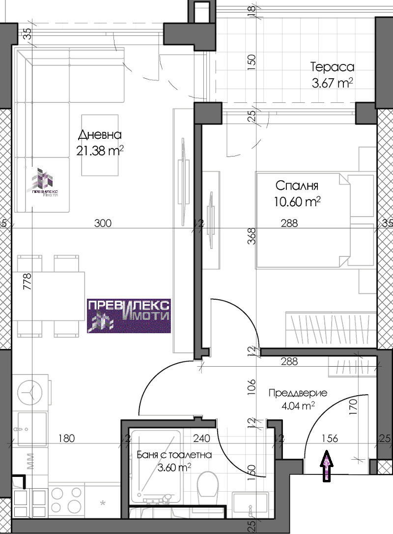 In vendita  1 camera da letto Plovdiv , Karshiiaka , 64 mq | 31020767