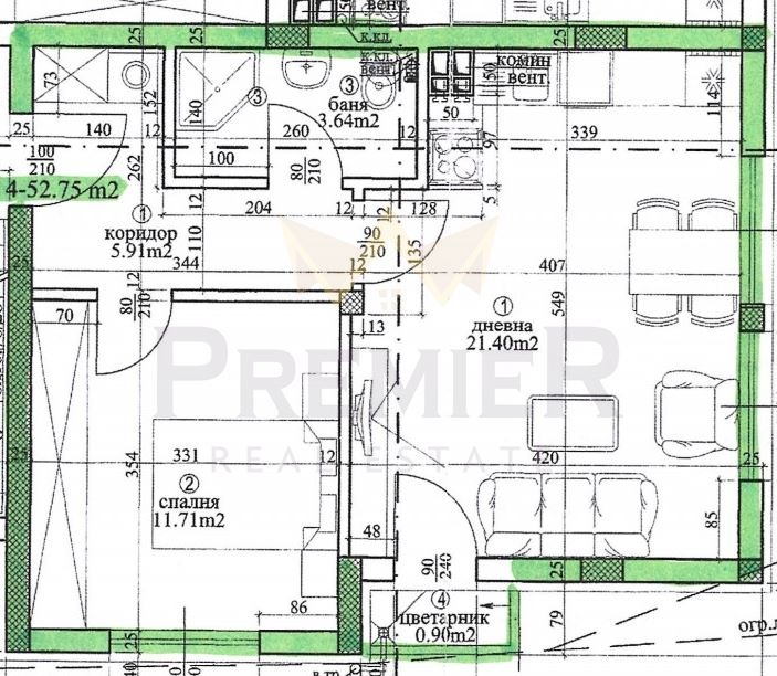 Продава 2-СТАЕН, град Варна, Виница • 115416 € / 225734.08 лв. • 97129845 1