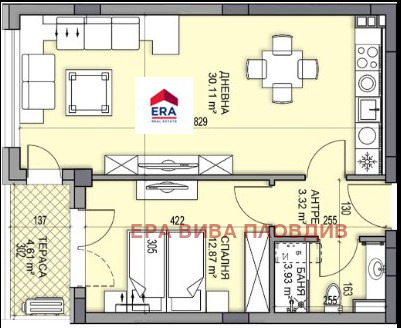 Продава 2-СТАЕН, гр. Пловдив, Гагарин, снимка 9 - Апартаменти - 53608524